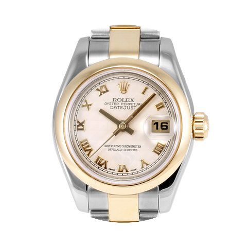 Rolex Datejust Steel and Gold Ivory Pyra...