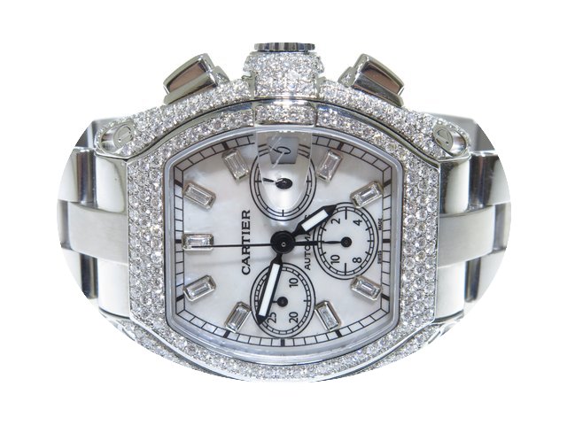 Cartier Roadster CHRONO XL 6.00ct White ...