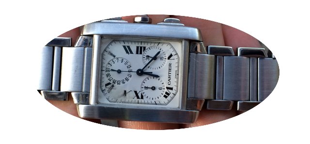 Cartier Tank francese Chrono Chrongraph ...