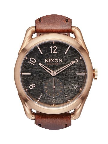 Nixon A459-1890 C39 Leather Rose Gold Br...