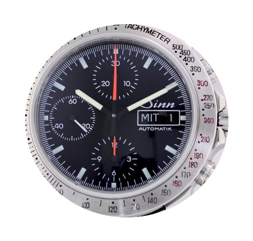 Sinn Autofahrerchronograph black Steel T...
