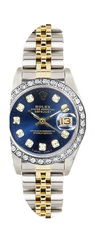 Rolex Women's Datejust Two Tone Custom D...