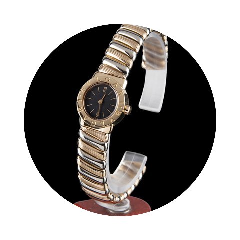 Bulgari tubogas yellow and white gold la...