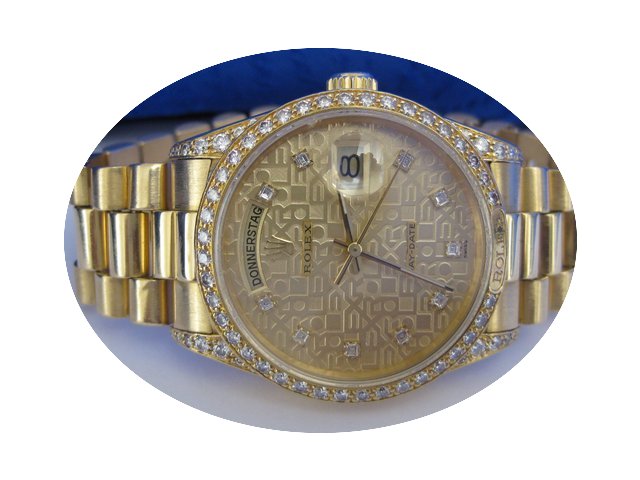 Rolex Day-Date Orig. Rolex Besatz Zertif...