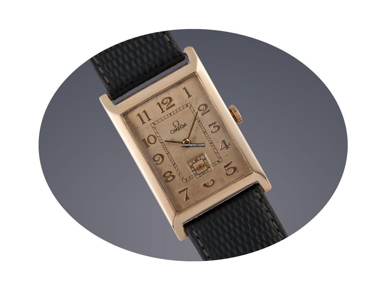 Omega 14ct large yellow gold manual wind...