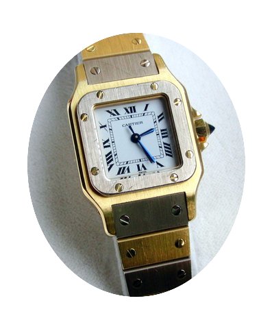 Cartier Santos Carre P.M 2 ORS 24 mm Or ...