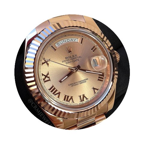 Rolex Day-Date II Gold Rose Roman...