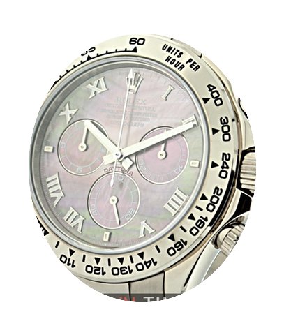 Rolex Daytona 18k White Gold Tahitian Mo...