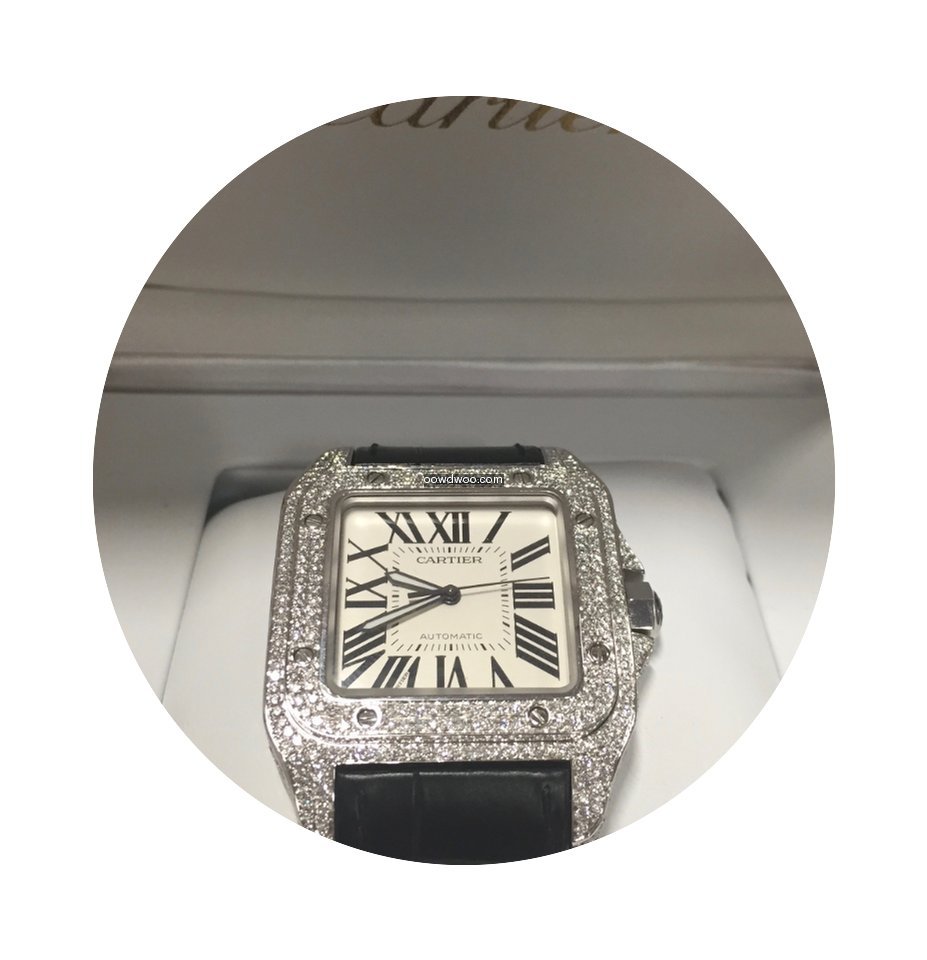 Cartier Santos 100 XL full diamond set...