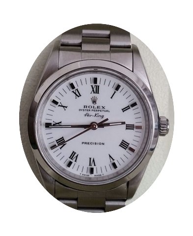 Rolex Oyster Air-King Steel White Roman ...