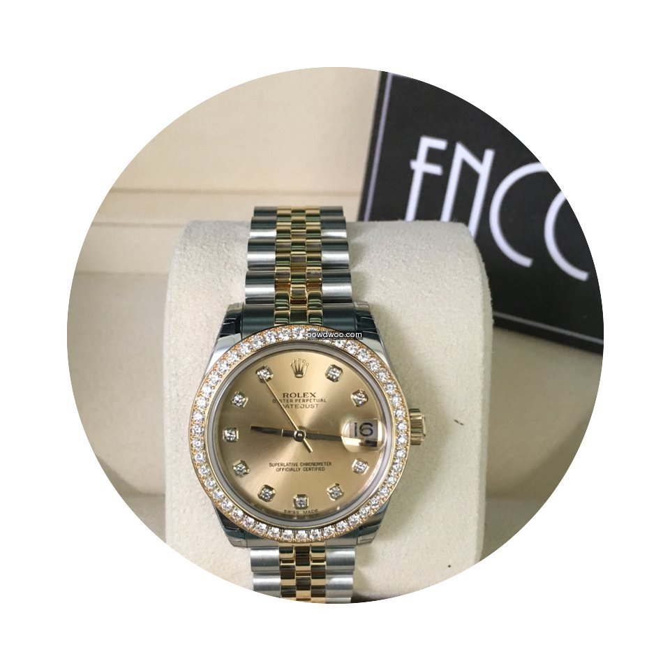 Rolex 178383 Datejust 31MM Champ Diam...