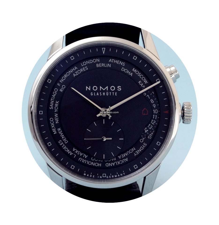 Nomos Glashütte Zürich Weltzeit nachtb...