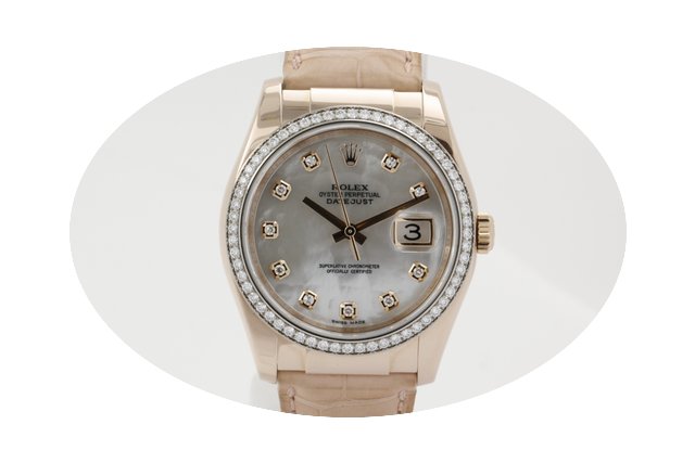 Rolex Datejust 18k everose gold - mother...