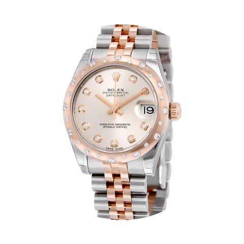 Rolex Datejust 31 Silver Diamond Dial St...