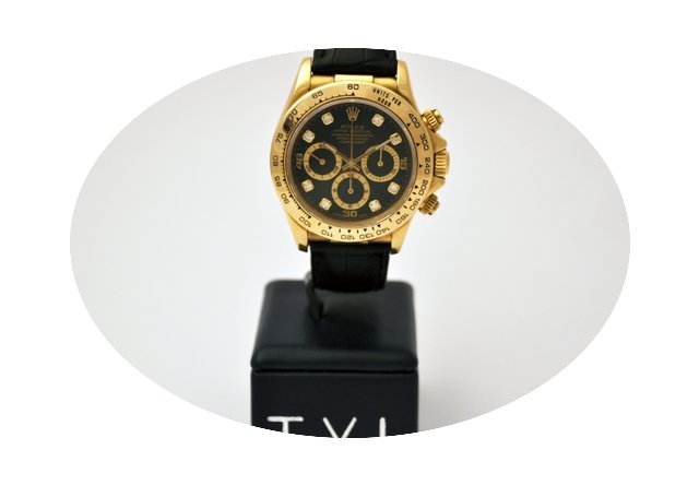 Rolex Daytona Zenith Gold/Leather Index ...