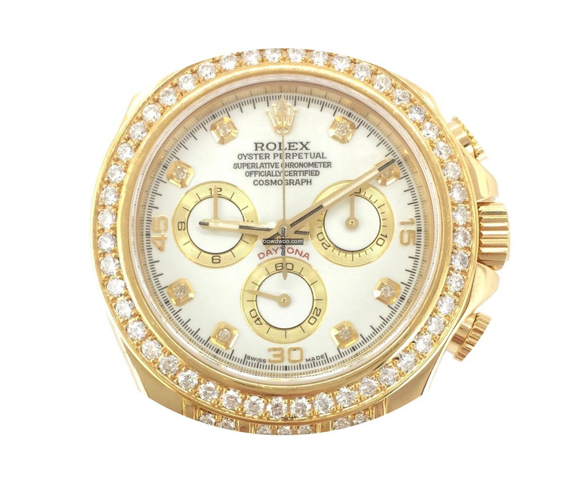 Rolex Daytona Gold 18K Diamonds Aftermar...