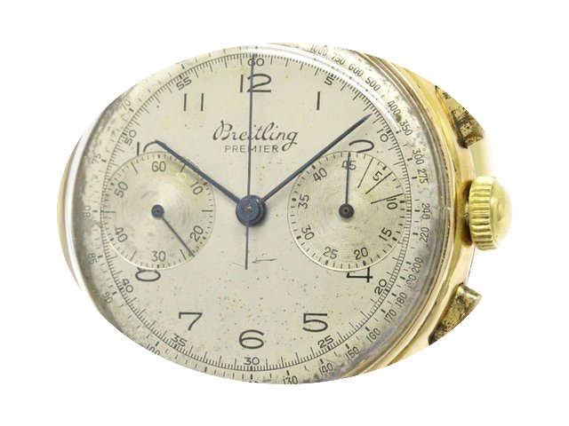 Breitling Premier 18k Gold Leather Hand-...