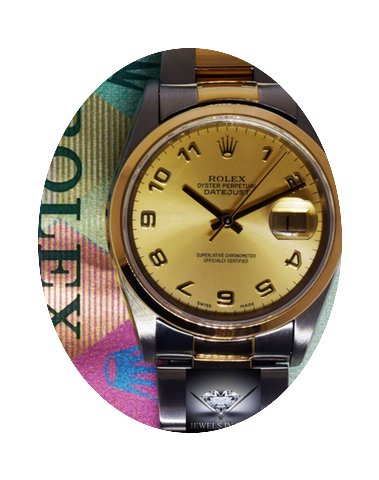 Rolex Datejust 18k Yellow Gold & Ste...
