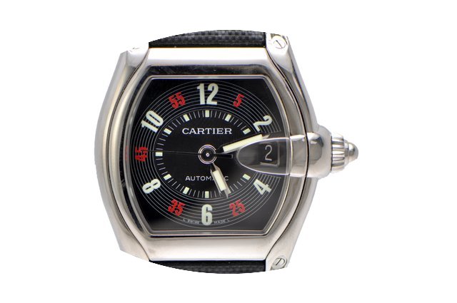 Cartier Roadster Black Dial on Strap wit...