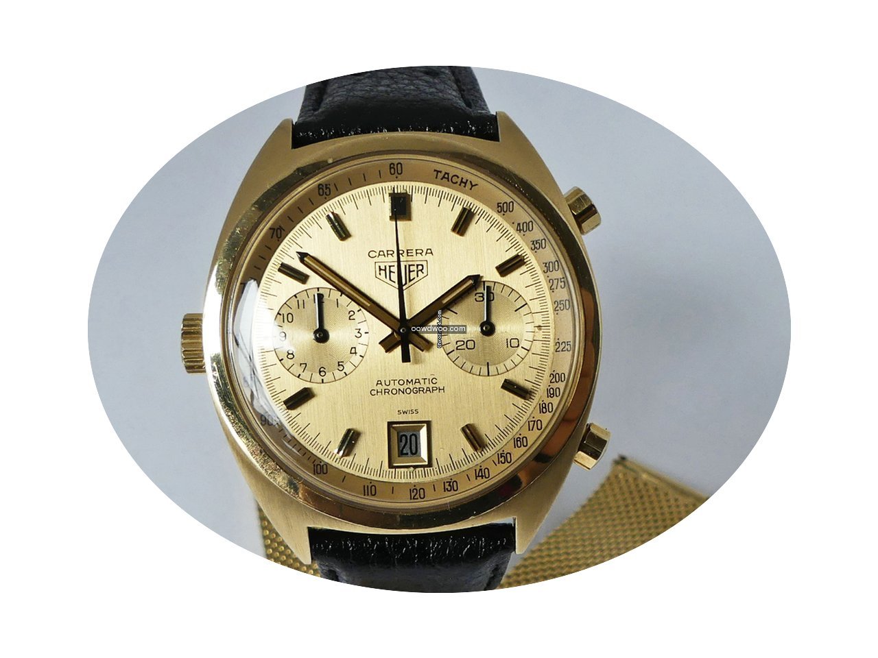 Heuer Carrera 18K Gold...