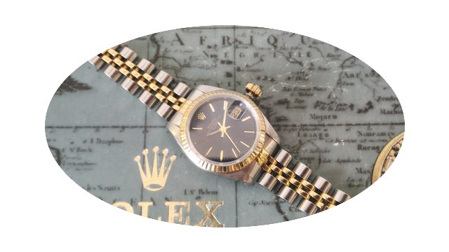 Rolex Date lady gold&steel Blue Dial...