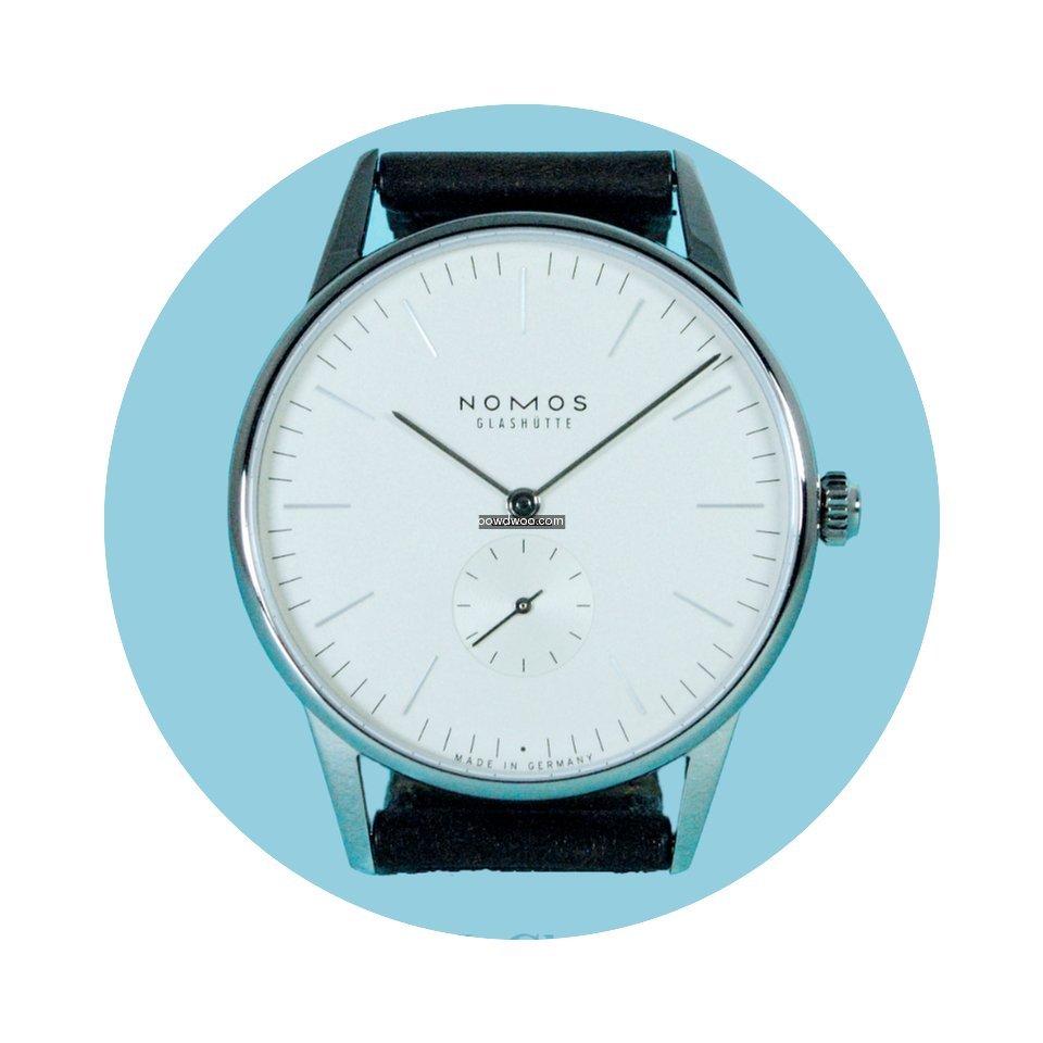 Nomos Glashütte Orion 38 weiß Saphirgl...