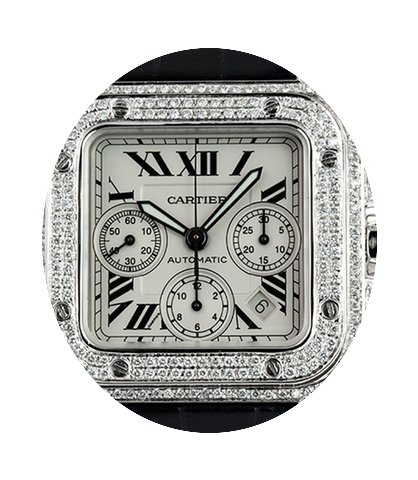 Cartier Santos 100 XL Chronograph W20090...