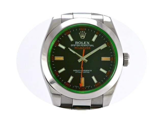 Rolex Milgauss 116400V Men's 40mm Green ...