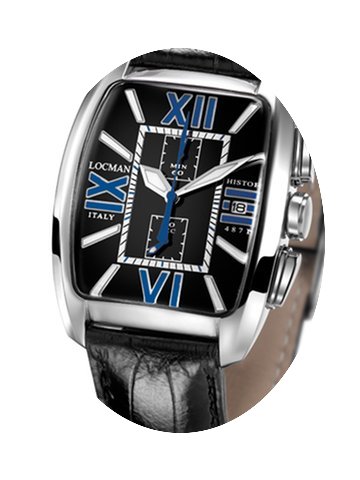 Locman History 487N00BKFBL0PSK Black Lea...