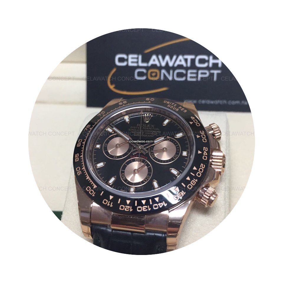 Rolex 116515LN Rose Gold Daytona Black D...