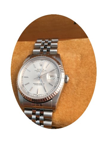 Rolex datejust 36 mm ghiera oro bianco a...