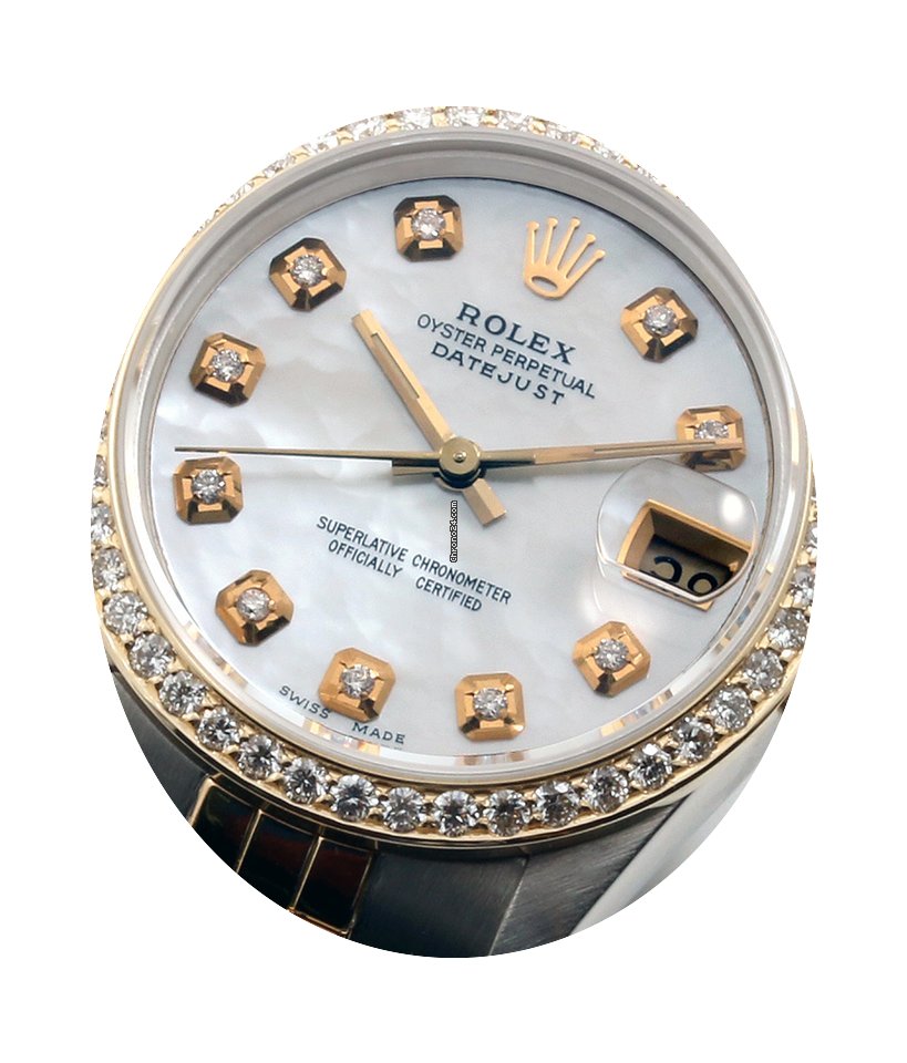Rolex Steel & Gold 31mm Datejust MOP Dia...