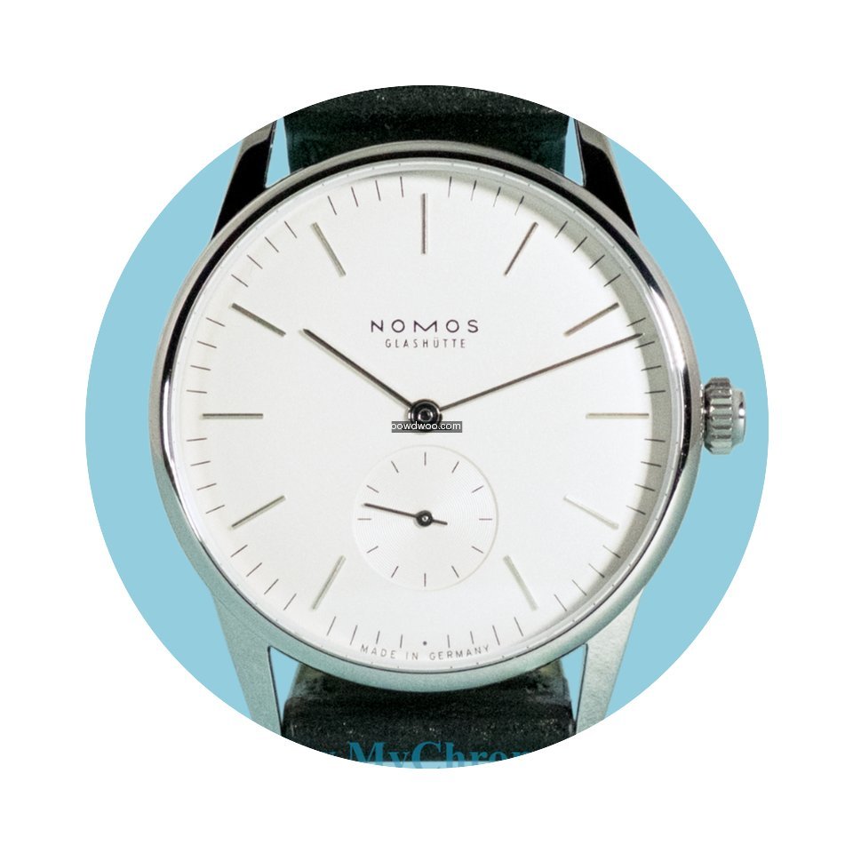 Nomos Glashütte Orion 33 weiß Saphirgl...