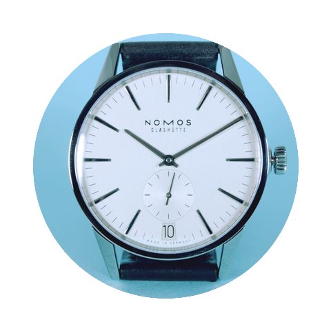 Nomos Glashütte Zürich weiß Datum Sap...