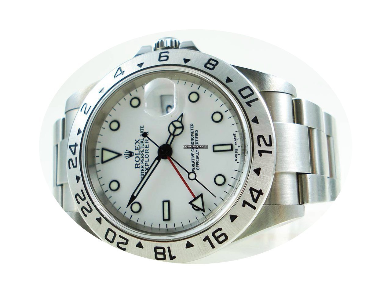 Rolex Explorer II 16570 B&P 2004 NEW con...