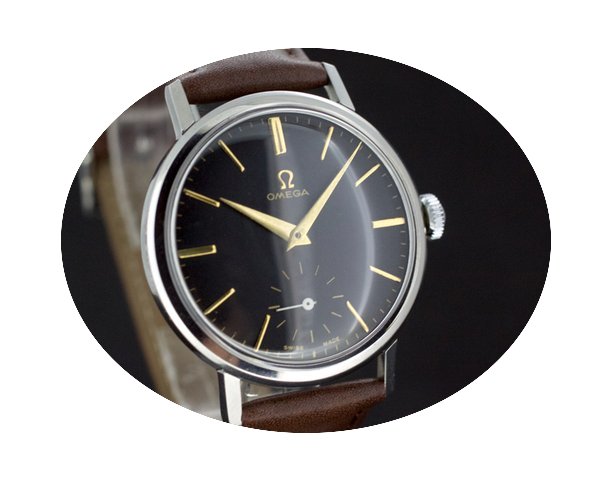 Omega Black dial Kaliber 266 Handaufzug ...