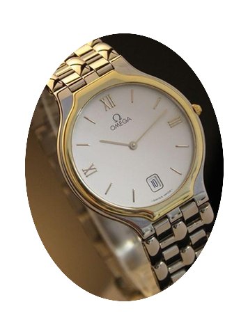 Omega Mens Swiss Made Deville 18k Gold-c...