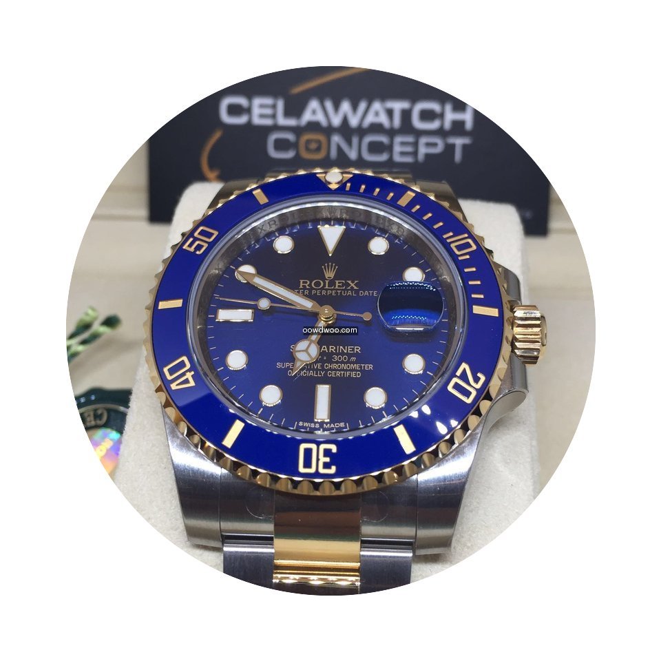 Rolex Submariner 116613LB Blue Gold Stee...