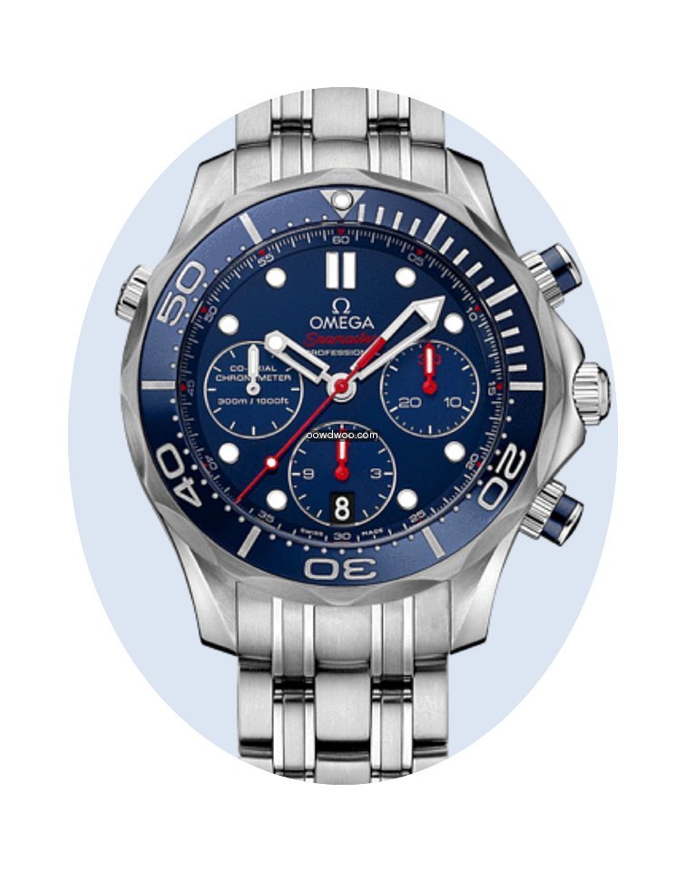 Omega Diver Chronograph 44 mm Stahl blau...