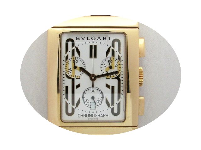 Bulgari Rettangolo Chrono RTC 49 GLD ful...