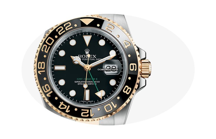 Rolex GMT-Master II Steel Gold Black Dia...