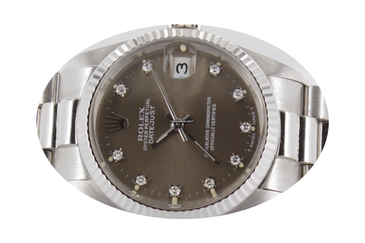 Rolex Datejust Weissgold Diamond Full Se...