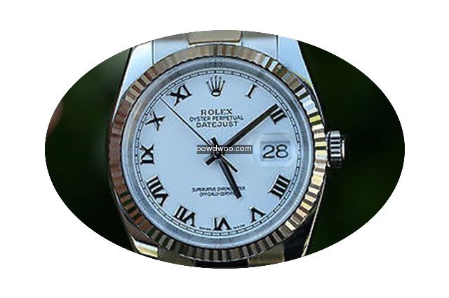 Rolex Mens Full Size 36mm Datejust Stain...