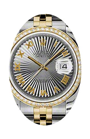 Rolex Datejust 36 116243-GRSRDJ Grey Sun...
