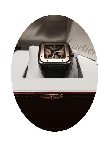 Cartier Santos 100 XL - TI - Gold Chrono...