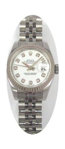 Rolex Datejust Ladies White Diamond Dial...