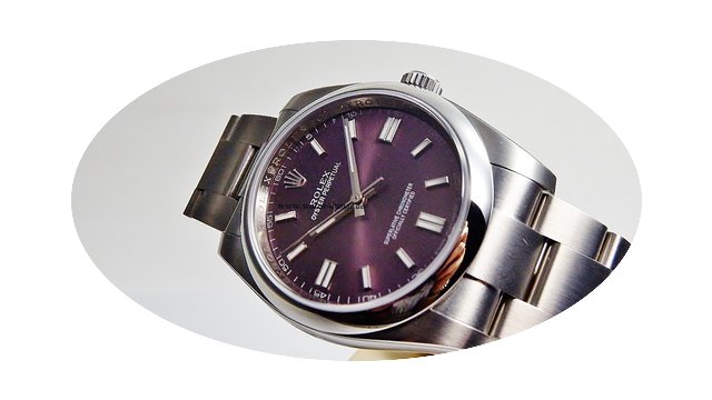 Rolex Oyster Perpetual red grape dial LC...