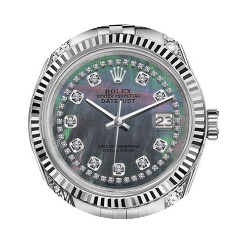 Rolex Men's Rolex 36mm Datejustblack Mop...