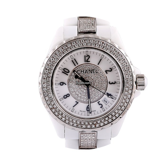 Chanel J12 White Ceramic and Diamonds...