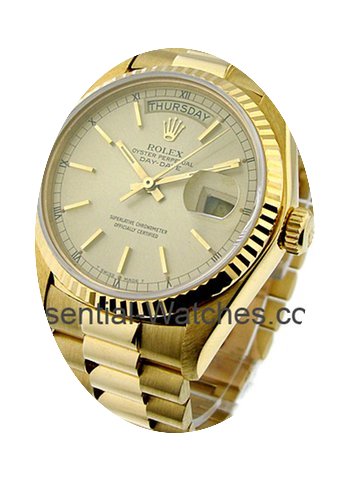 Rolex Used Men''s Yellow Gold Single Qui...